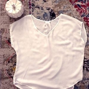 Sheer V-Neck blouse